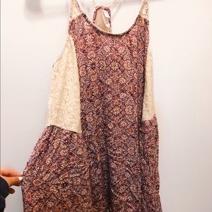 Pink Floral & Lace Dress